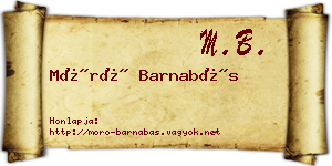 Móró Barnabás névjegykártya