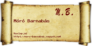 Móró Barnabás névjegykártya