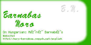 barnabas moro business card